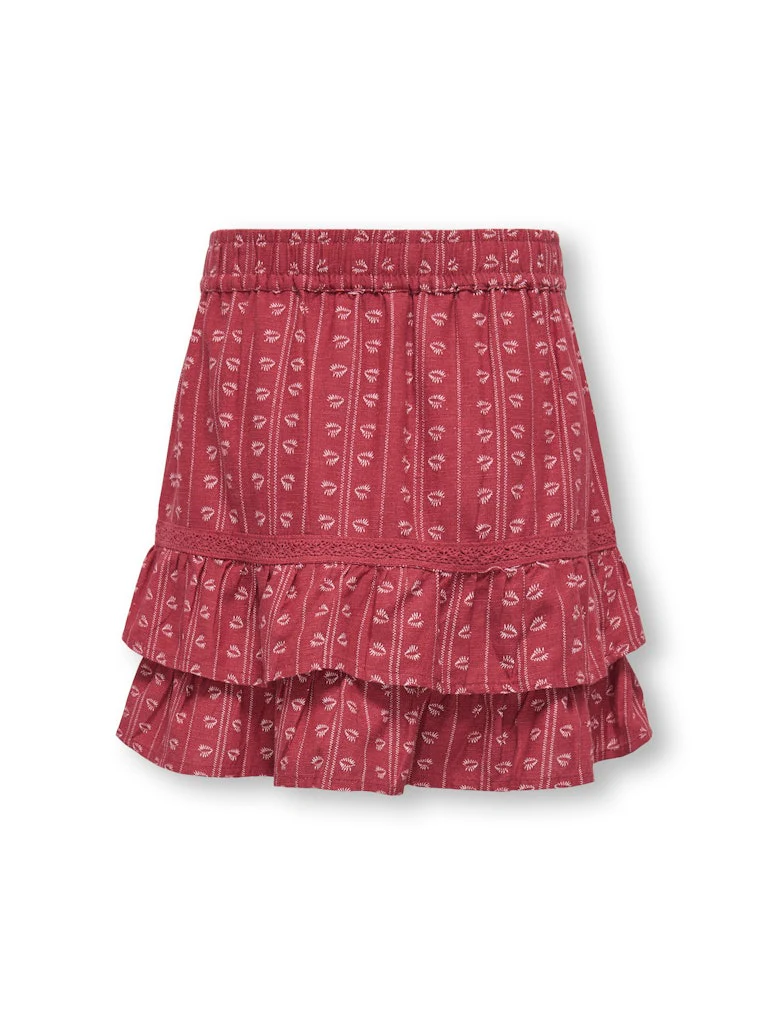 Röd Kjol inbyggd Shorts - Bild 2