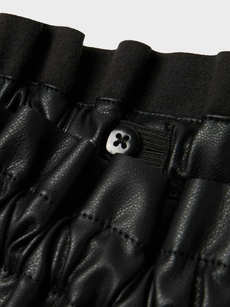 Svart PU Kjol Hjärtan - Bild 5