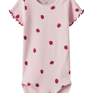 Kortärmad Body m. Jordgubbar