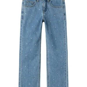 Jeans med strass Rak Modell