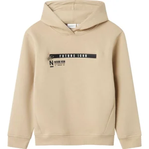Beige Hoodie med ficka