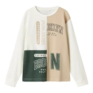 Blockfärgad Långärmad t-shirt