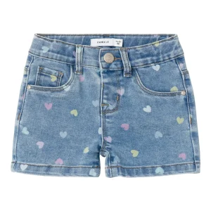 Jeansshorts - shorts denim med hjärtan