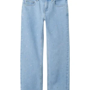 Jeans med strass Rak Modell