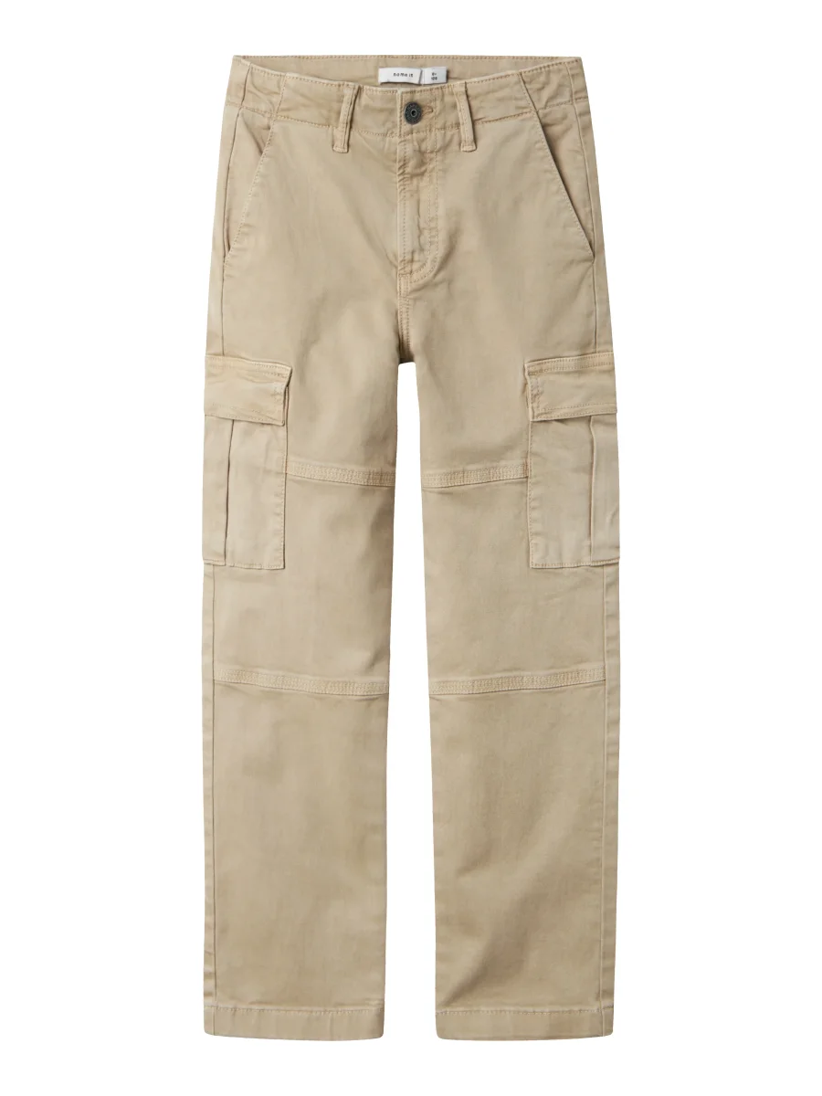 Beige Cargo Byxa med fickor på lår