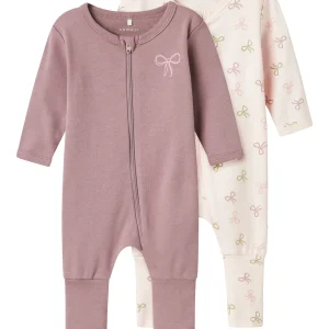 2-pack Pyjamas rosa med rosetter