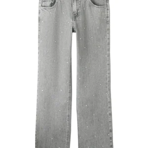 Jeans med strass Rak Modell