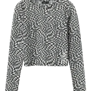 Mesh topp - tröja i mönstrad mesh