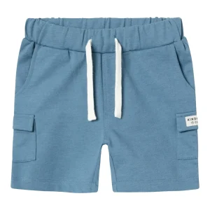 Blå mjukis shorts med fickor
