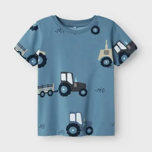 Kortärmad tröja med traktorer