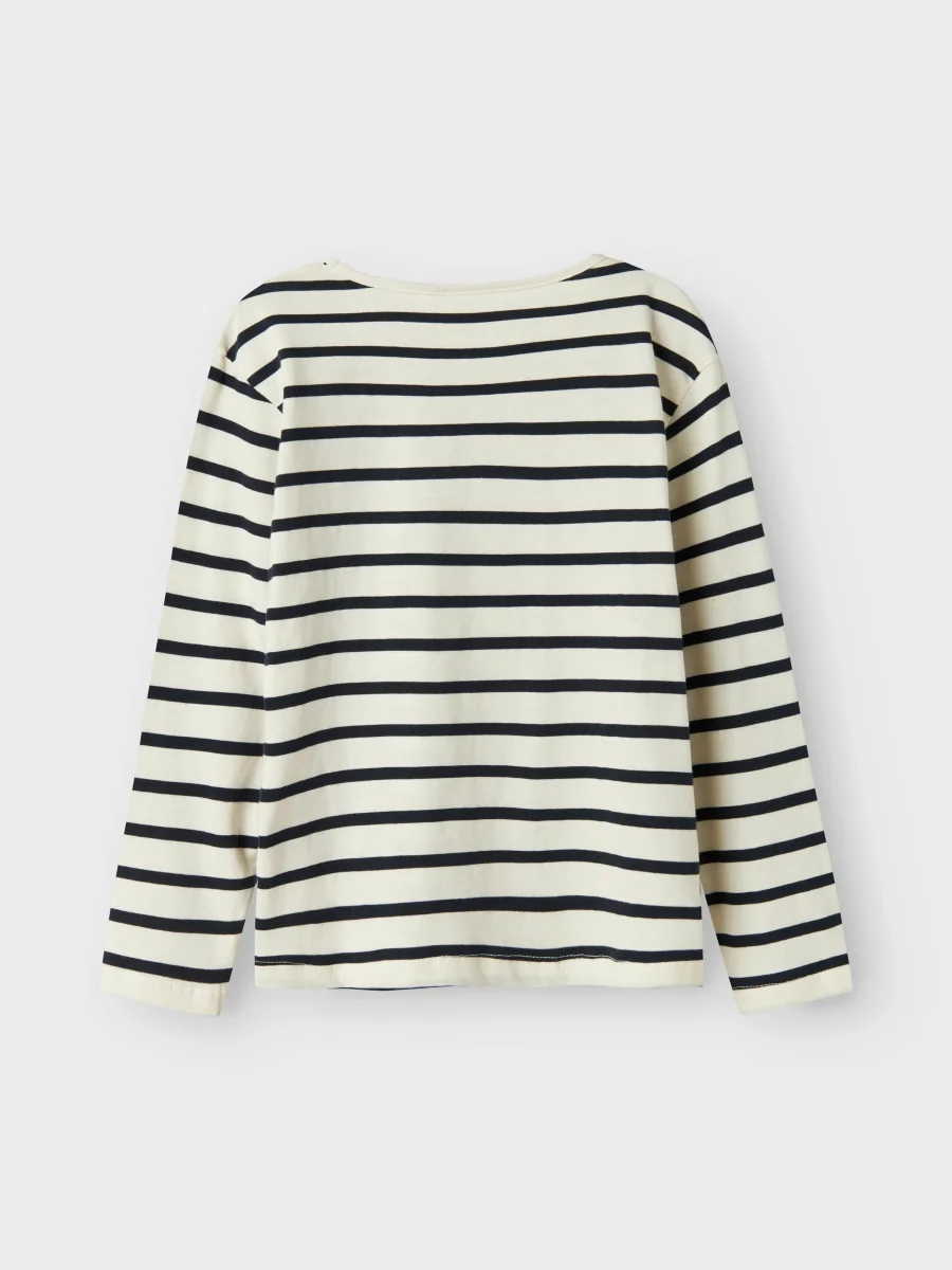 Vit blå Randig topp med hjärta - Bild 3