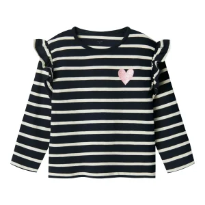 Blå Randig Tröja m. Hjärta