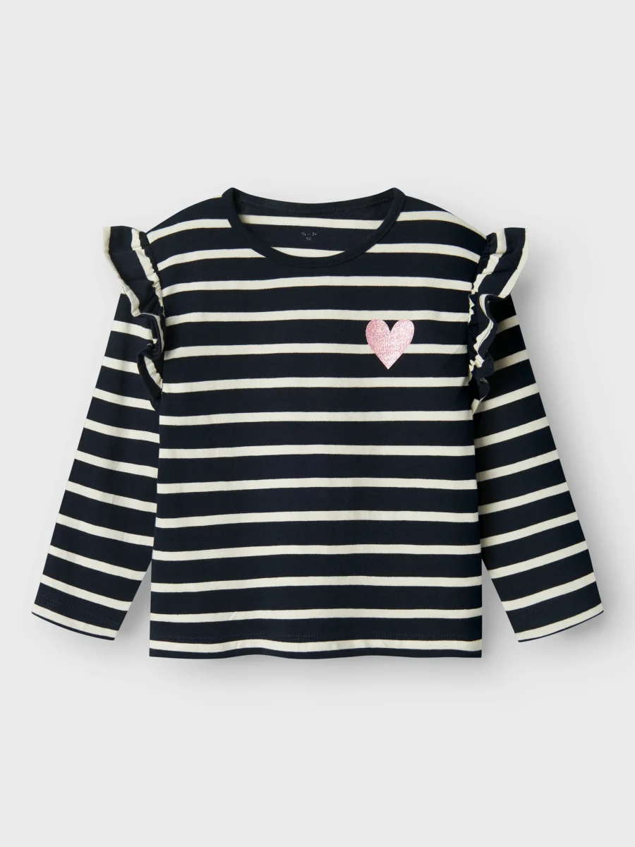 Blå Randig Tröja m. Hjärta - Bild 4