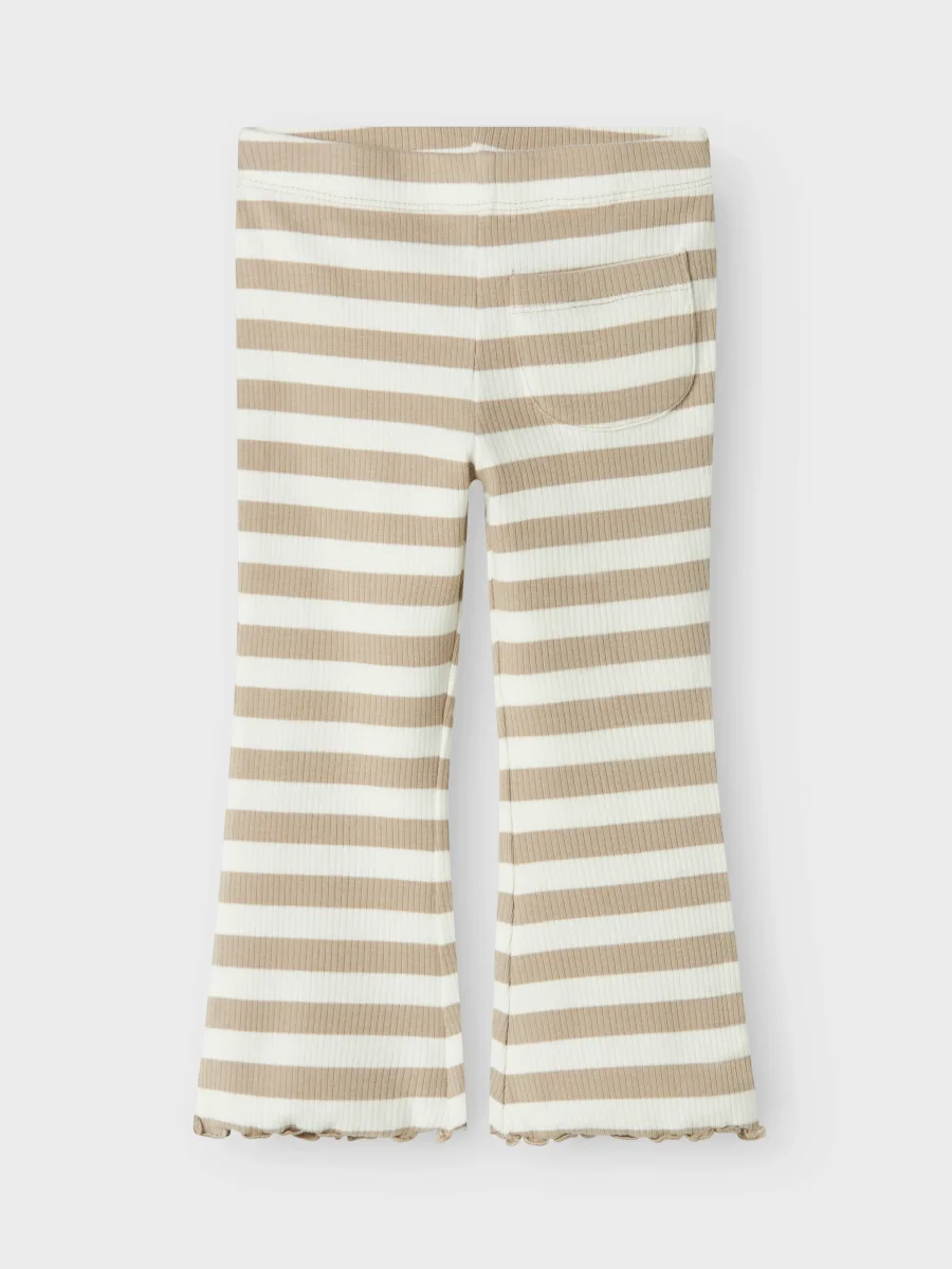 Randig Beige Bootcut Byxa - Bild 5