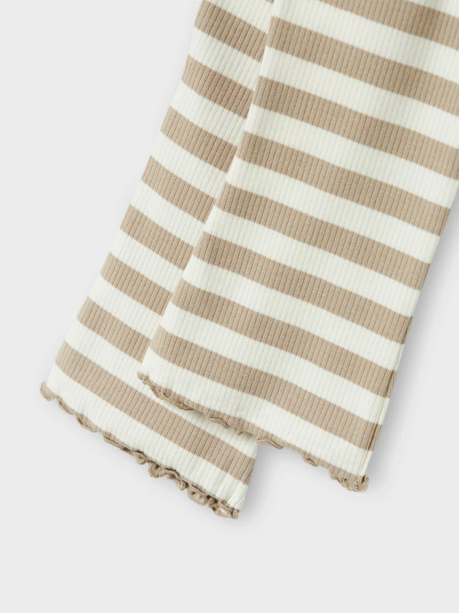 Randig Beige Bootcut Byxa - Bild 4