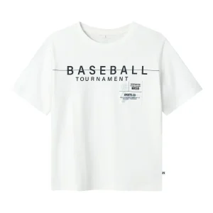Vit T-shirt Baseball