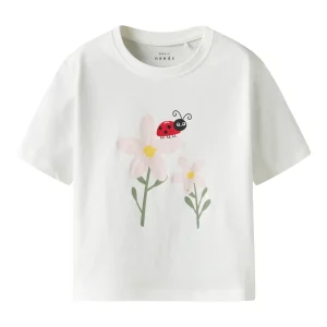 Kortärmad Vit T-shirt Nyckelpiga