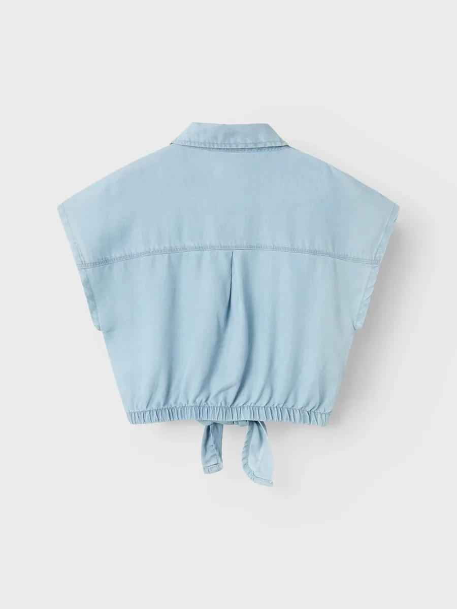 Jeansskjorta med knyte - Bild 4