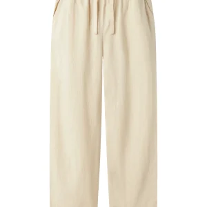 Rak Beige Linne Byxa