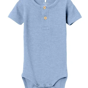 Kortärmad Body m. knappar