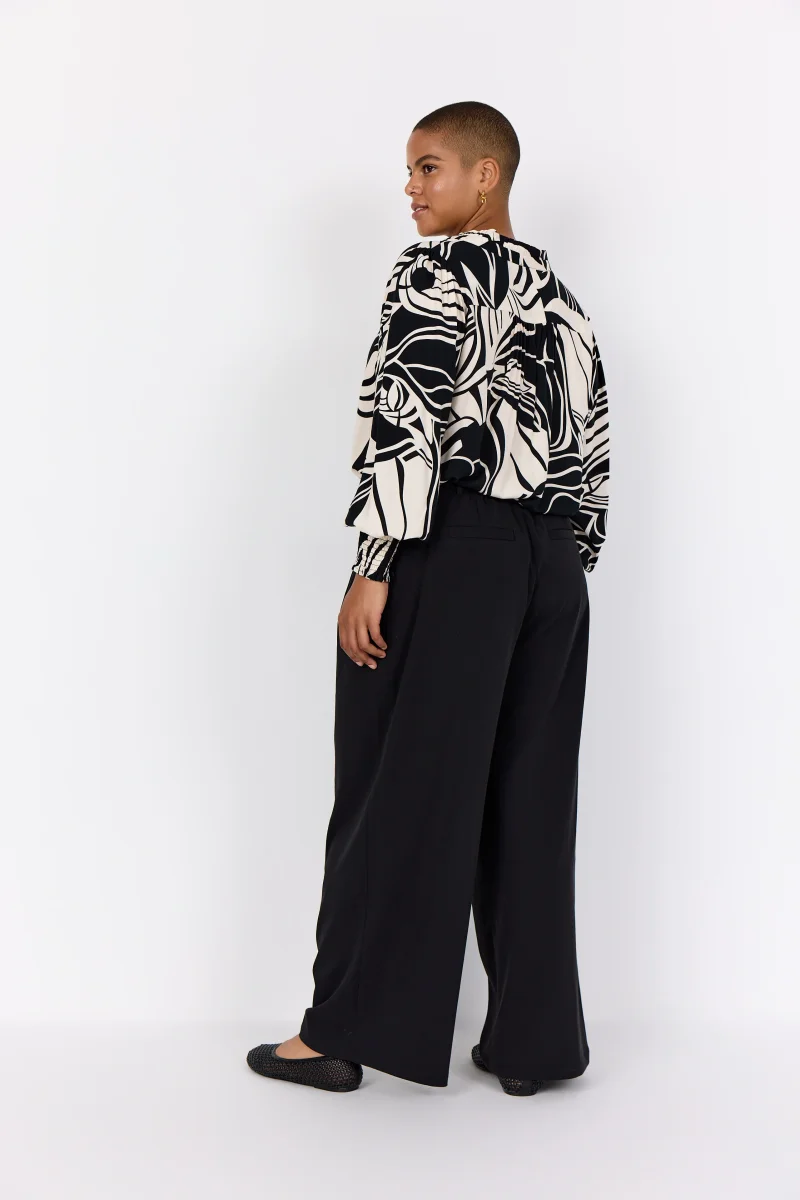 Svart/vit mönstrad blus från Wasabi W10686 - Bild 3