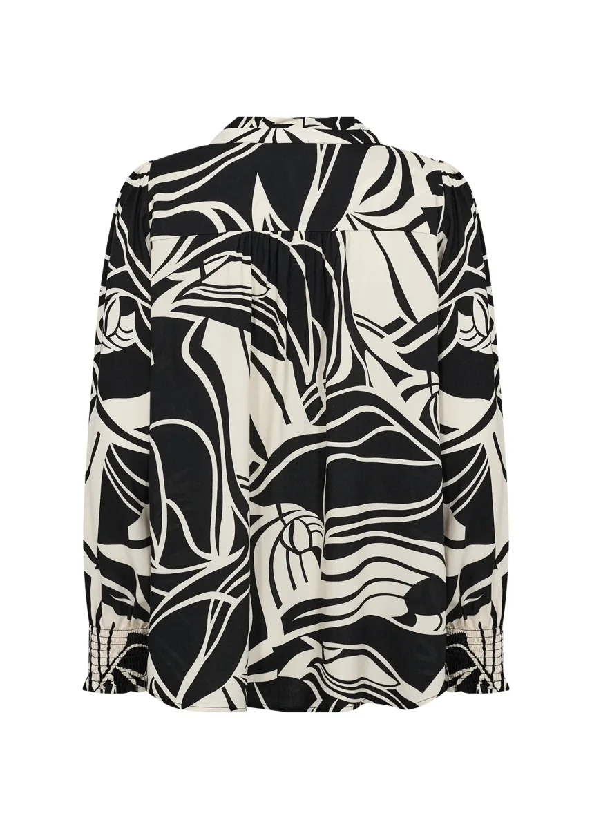 Svart/vit mönstrad blus från Wasabi W10686 - Bild 5