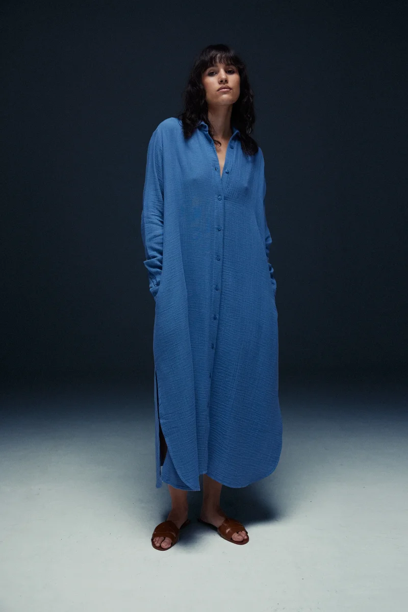 Aveny Klänning Berry Cotton Crincle