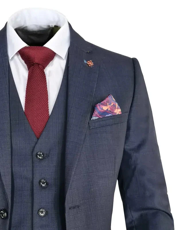 Blå kostym för män Cavani Seeba - Bild 4