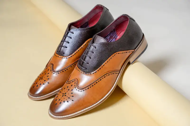 Bruna läderskor, Marc Darcy Ryan - Wingtip brogue - Bild 3