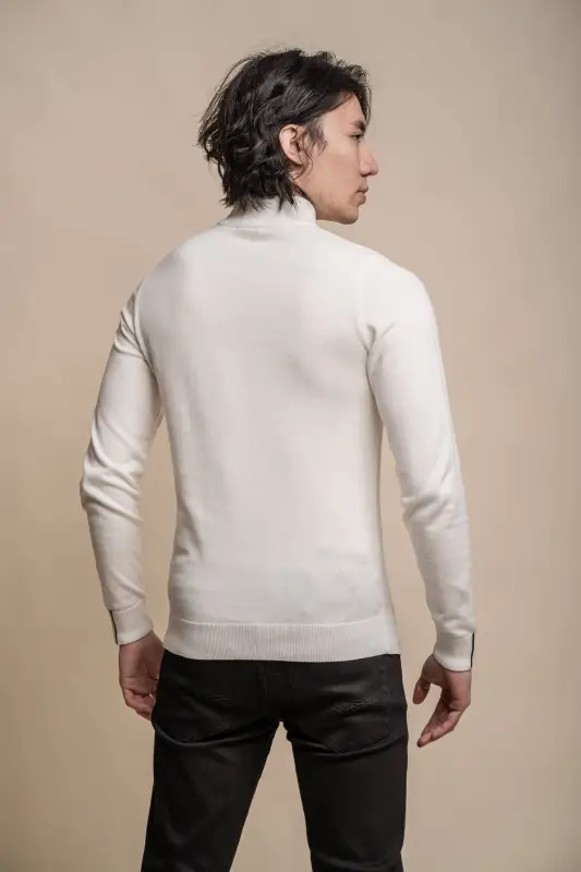 Cavani Avanti Ecru – Pullover Herr med Dragkedja - Bild 7