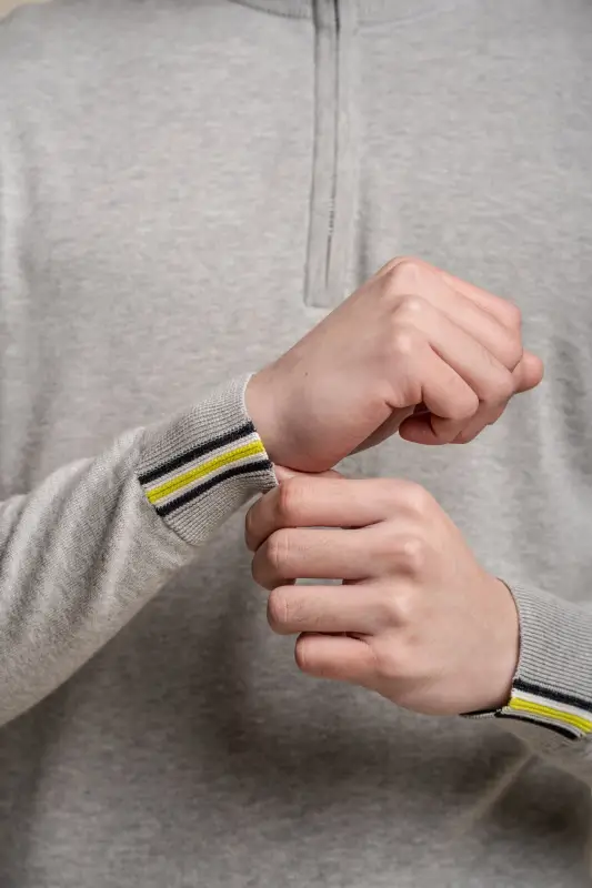 Cavani Avanti Grå – Pullover Herr med Dragkedja - Bild 3