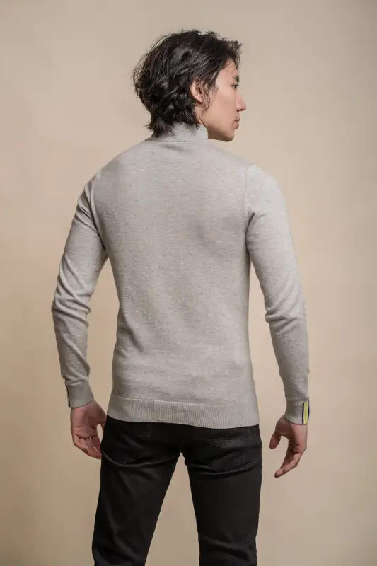 Cavani Avanti Grå – Pullover Herr med Dragkedja - Bild 5