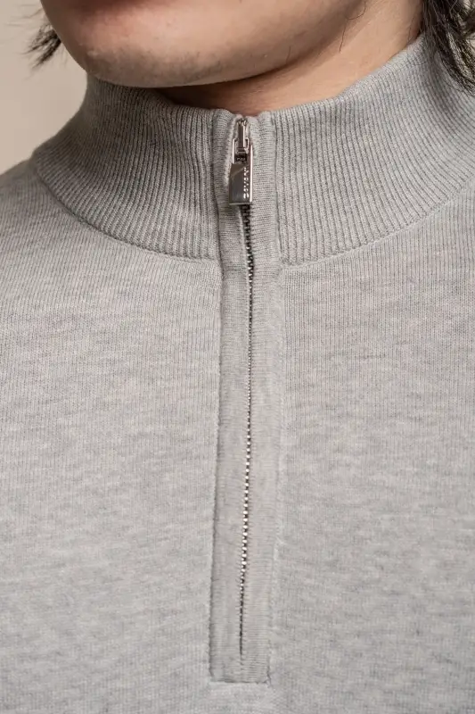 Cavani Avanti Grå – Pullover Herr med Dragkedja - Bild 4