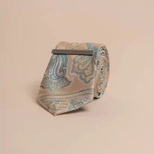 Cavani - Beige Paisley Slipsset