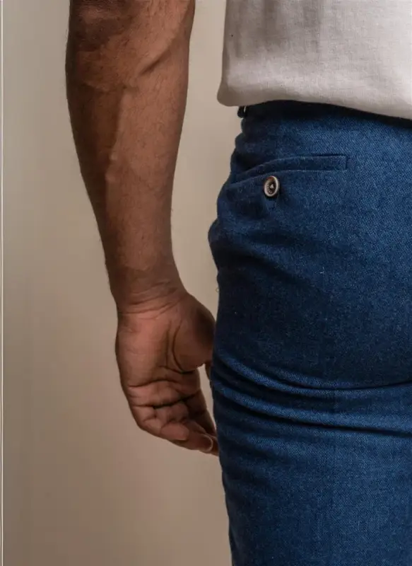 Cavani - Byxor Tweed Orson Blå - Bild 3