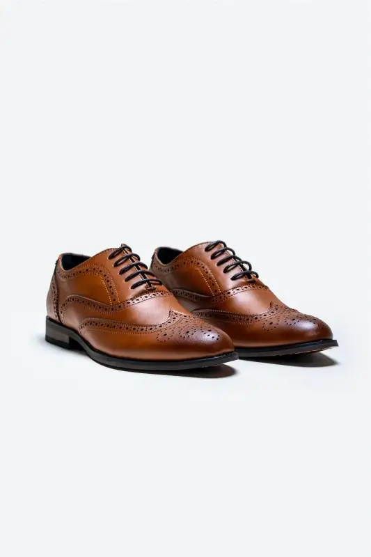 Cavani Clark Skor Ljusbrun – Wingtip Brogue - Bild 3