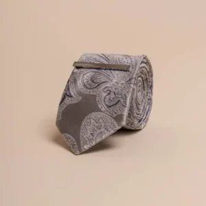 Cavani - Grå Paisley Slipsset