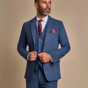 Cavani - Kavaj Carnegi Marinblå Tweed