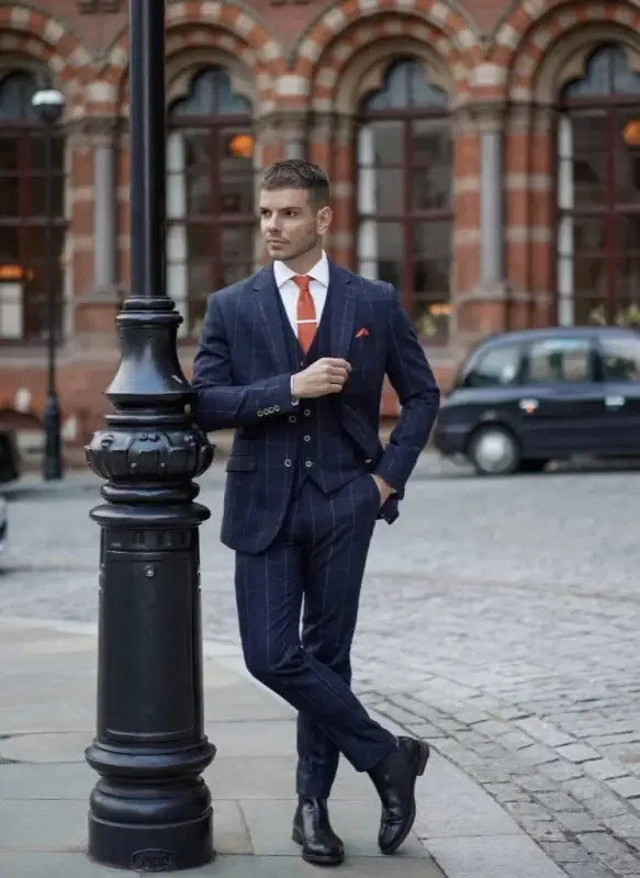 Cavani - Kavaj Rutmönster Angels Marinblå - Bild 5