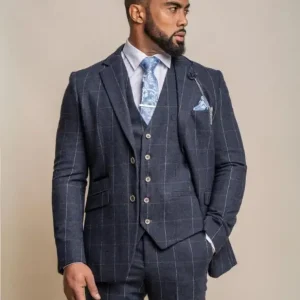 Cavani - Kavaj Rutmönster Angels Marinblå