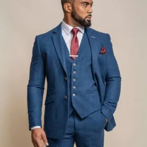 Cavani - Kavaj Tweed Orson Blå