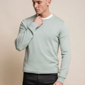 Cavani KN101 Salviagrön – Stickad tröja för herr