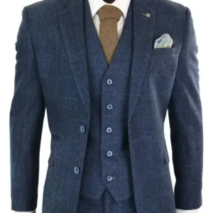 Cavani kostym - Carnegi Navy Tweed Kostym
