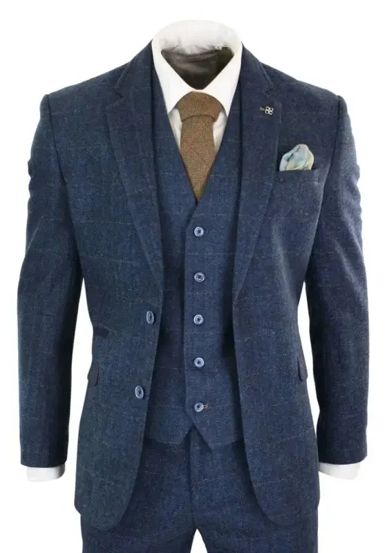 Cavani kostym - Carnegi Navy Tweed Kostym - Bild 2