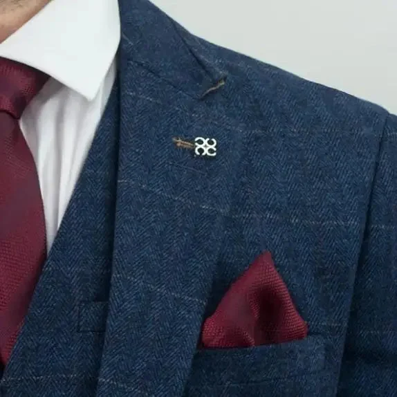 Cavani kostym - Carnegi Navy Tweed Kostym - Bild 8