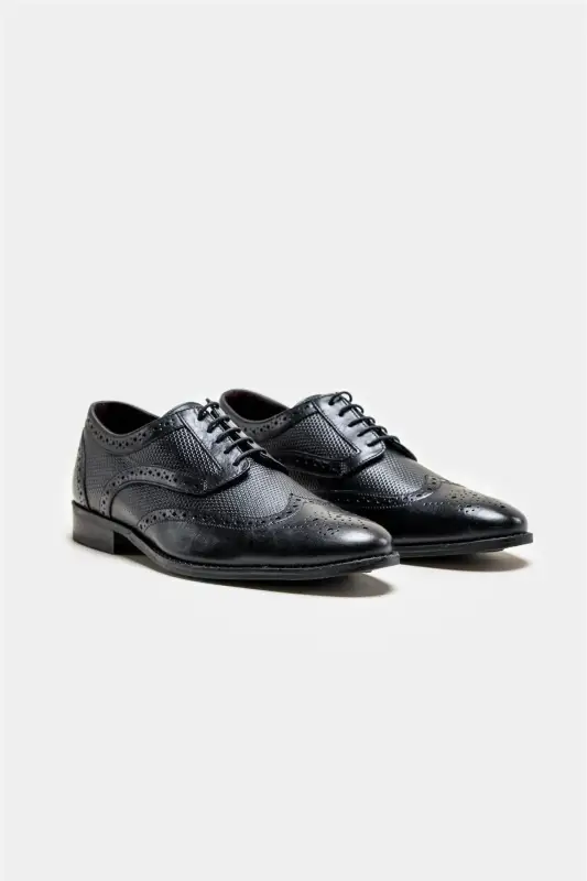 Cavani Orleans Skor Svart – Wingtip Brogue