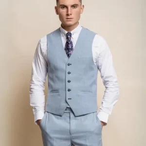 Cavani - Väst Miami Himmelblå Slim Fit