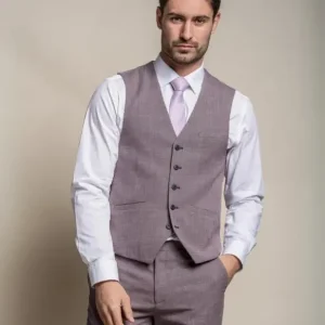 Cavani - Väst Syrenlila Slim Fit