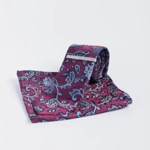Cavani - Vinblå Paisley Slips set