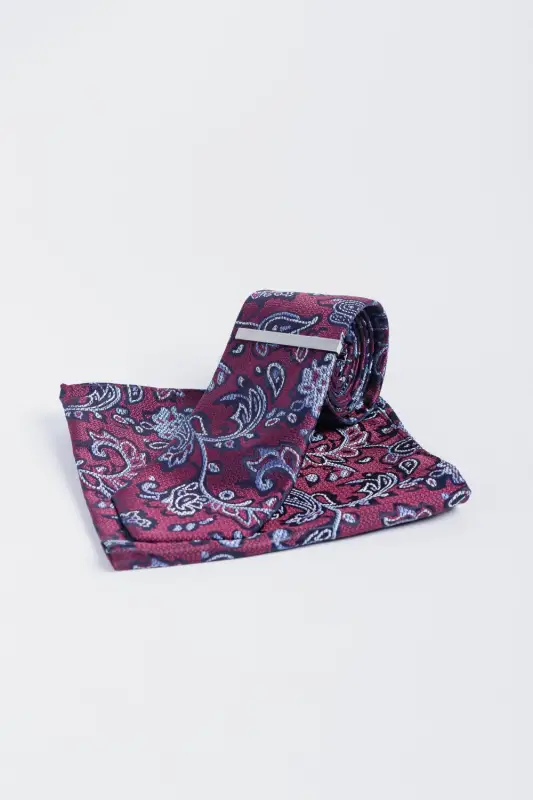 Cavani - Vinblå Paisley Slips set